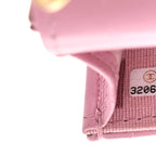 Lambskin Quilted Lacquered Chain Phone Holder With Chain Dark Pink