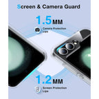Entronix [Magnetic] Case Compatible with Galaxy Z Flip 6 - [Hard Back] Slim Clear