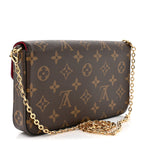 Monogram Pochette Felicie Chain Wallet Fuchsia