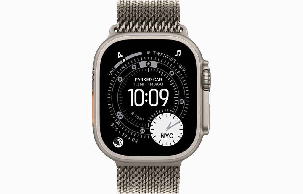 Apple Watch Ultra 3 GPS + Cellular 49mm Natural Titanium Case with Natural Titanium Milanese Loop