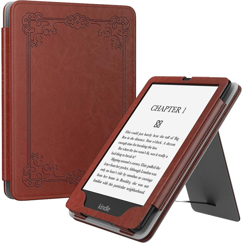 SAHARA - Indy Series Hand Strap Case for Amazon Kindle Paperwhite (11th Gen, 2021-2022) - Brown