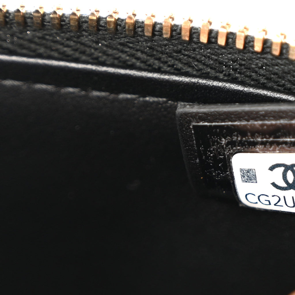 Caviar Quilted Top Handle Slim Vanity With Chain Black