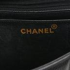 Caviar Vertical Quilted Jumbo Single Flap Black