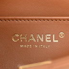 Lambskin Quilted Small CC Crush Flap Brown