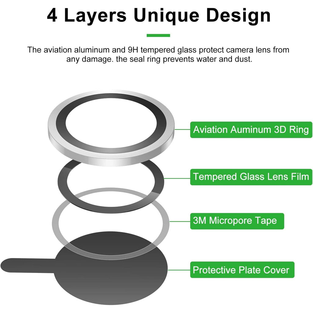 Entronix Camera Lens Protector Compatible with iPhone 17 Pro/17 Pro Max - Luxury Metal