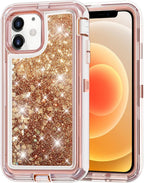 Entronix Case Compatible with iPhone 11 - Liquid Glitter Triple-Layer Heavy Duty Protection