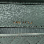 Caviar Quilted Mini Clutch With Chain Light Green