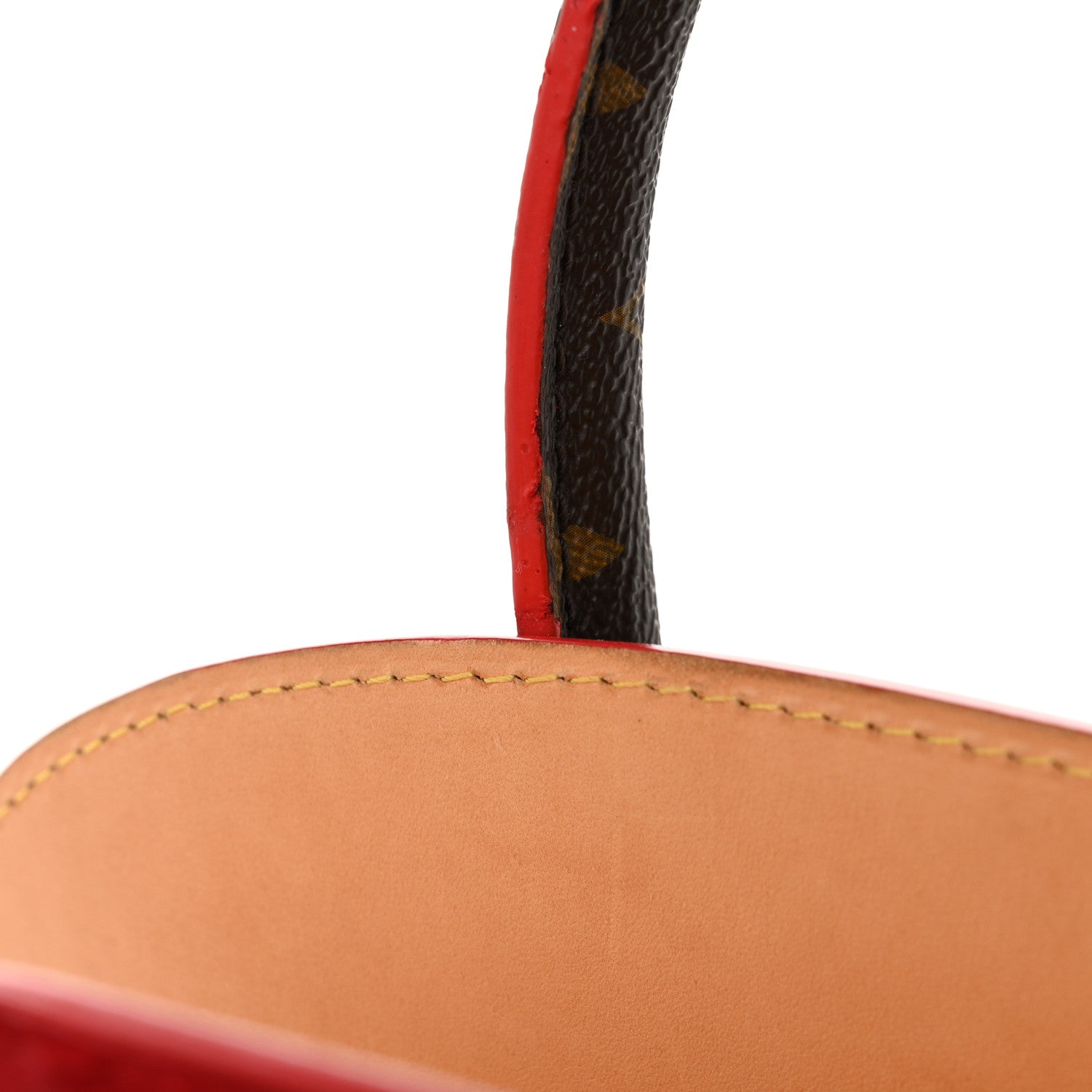 Monogram Calf Hair Spikes Iconoclasts Christian Louboutin Tote Red