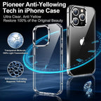 Entronix Bundle Compatible with iPhone 13 - [Hard] Clear Case & 2 Clear Screen Protectors