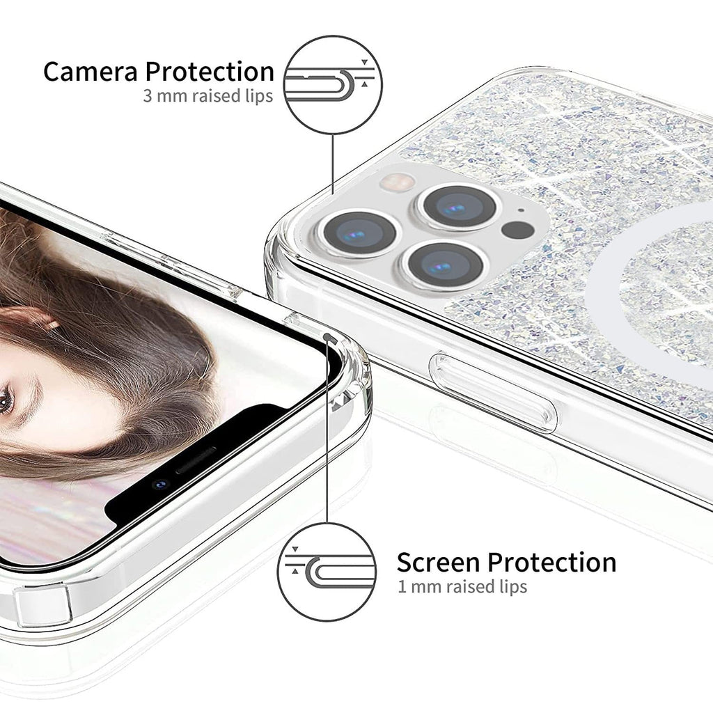 SAHARA - Clear Sparkle Case with MagSafe - iPhone 13 Pro