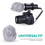 Movo WS1 Furry Outdoor Small Mic Windscreen Muff
