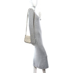 Pebbled Calfskin Small Soho Flap Crossbody Off White