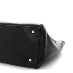 Calfskin Cerf Executive Shopper Tote Black