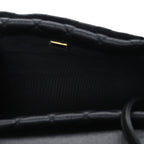 Caviar Calfskin Quilted Small Top Handle Flap Black
