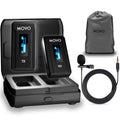 Movo WMX-2 Wireless Lavalier Microphone System with Charging Case for Cameras