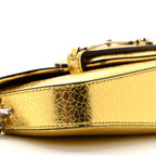 Metallic Demetra Mini Horsebit 1955 Asymmetric Shoulder Bag Gold