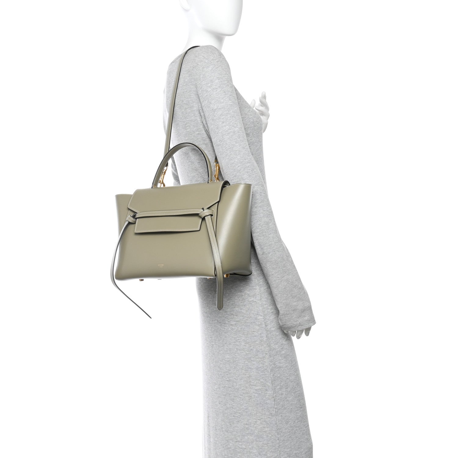 Smooth Calfskin Mini Belt Bag Light Khaki Cream