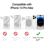 Entronix Bundle Compatible with iPhone 14 Pro Max - [Magnetic] Clear Case, 2 Clear Screen Protectors & 1 Metallic Camera Lens Protector
