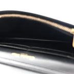 Calfskin J'Adior Wallet on Chain Pouch Black