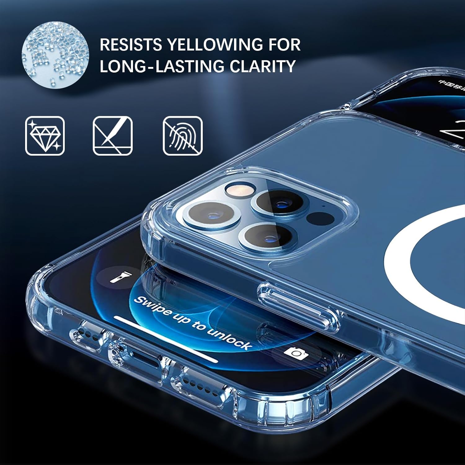 Entronix [Magnetic] Case Compatible with iPhone XS Max - [Hard Back] Thick Clear