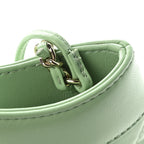 Shiny Lambskin Quilted Mini 31 Shopping Bag Light Green