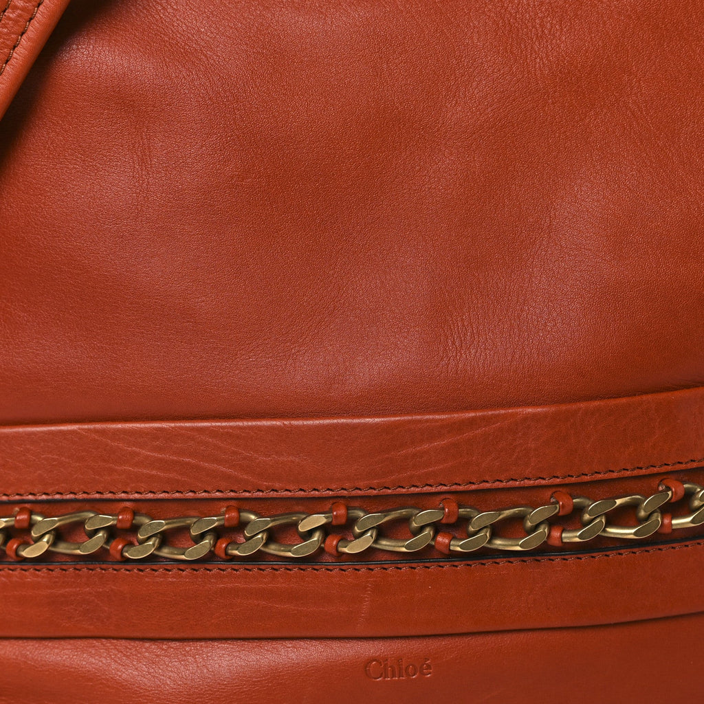 Calfskin Kira Convertible Bowler Bag Brick Red