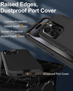 Entronix Bundle Compatible with iPhone 15 Pro - Heavy Duty Case & 1 Clear Screen Protector