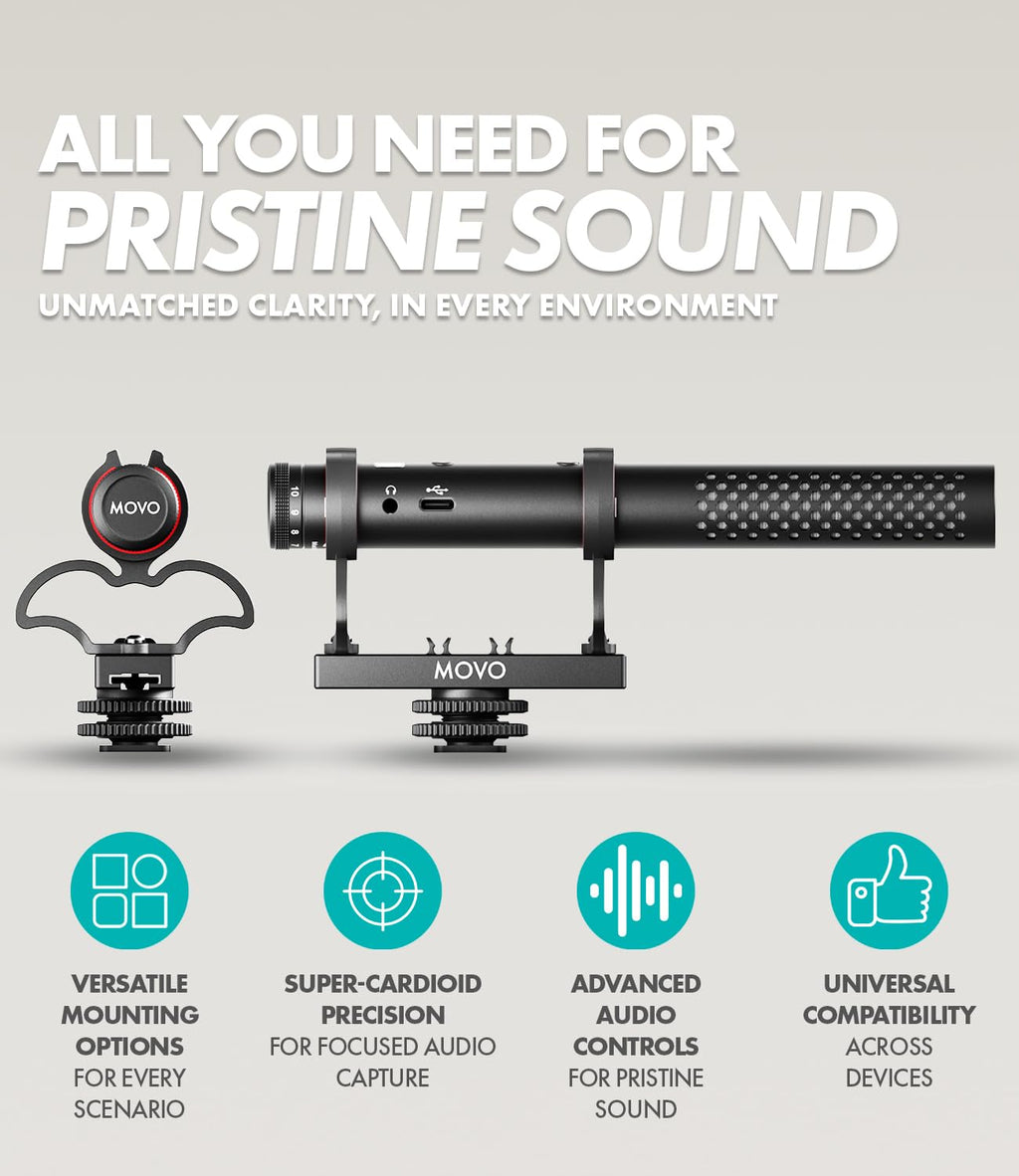Movo X1 Supercardioid Shotgun Microphone