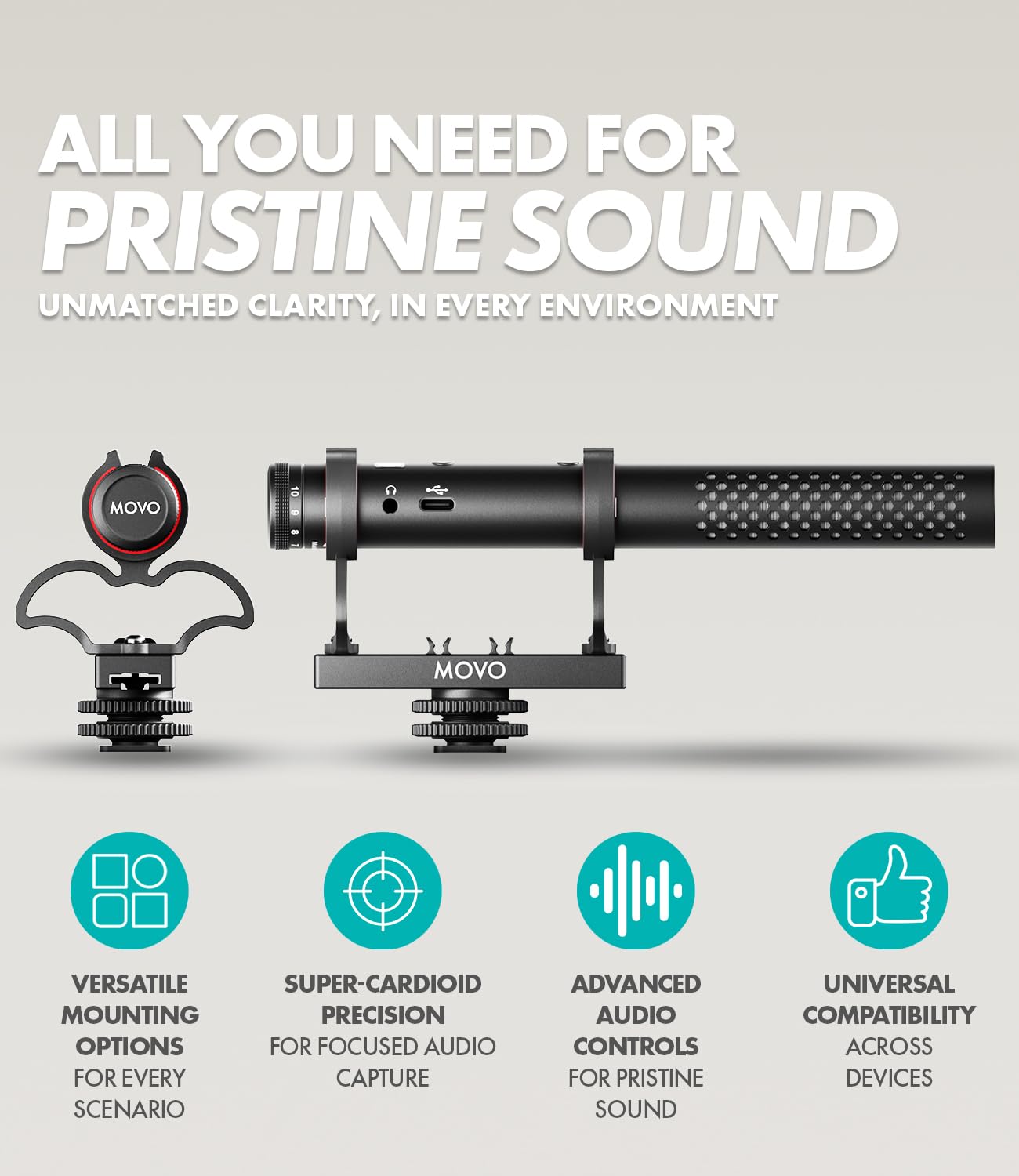 Movo X1 Supercardioid Shotgun Microphone