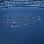 Denim Quilted Camellia Sweetheart Mini Flap Blue