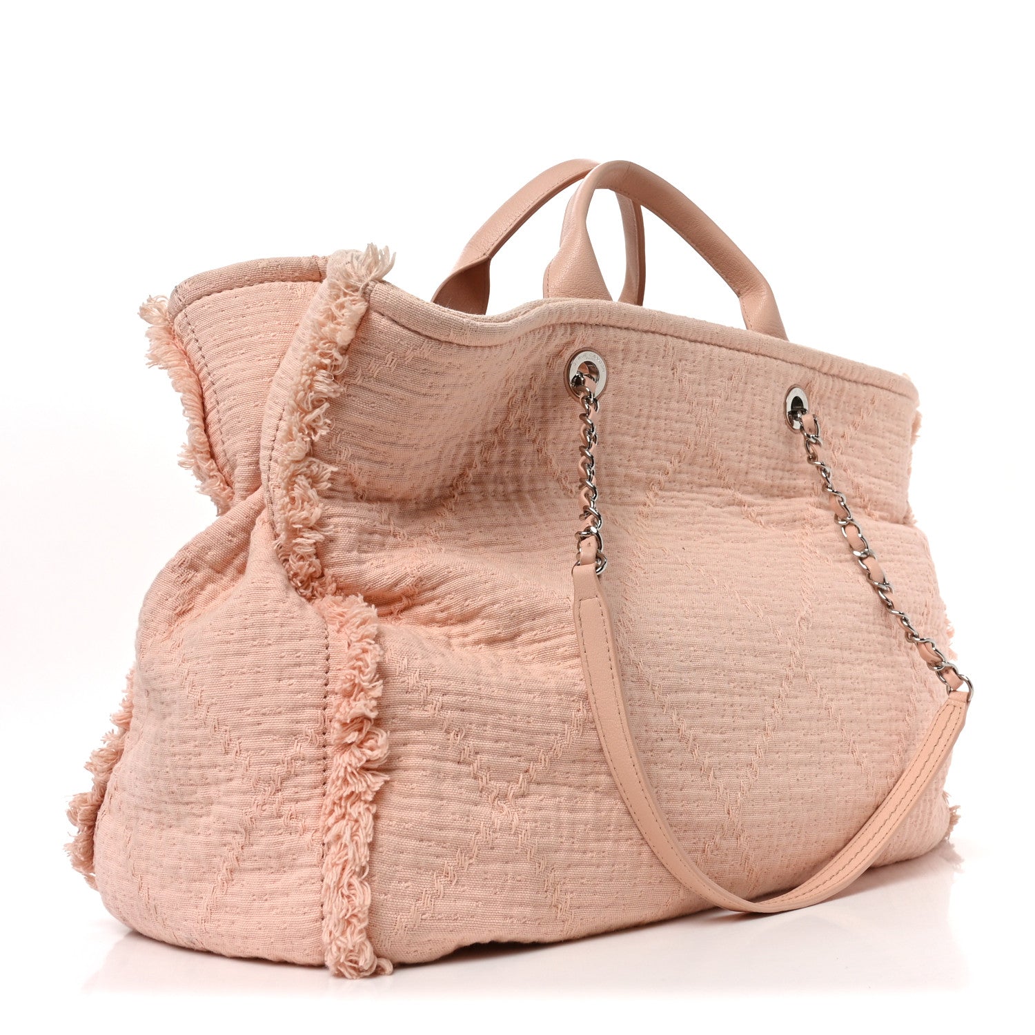 Canvas Large Double Face Shopping Tote Light Pink