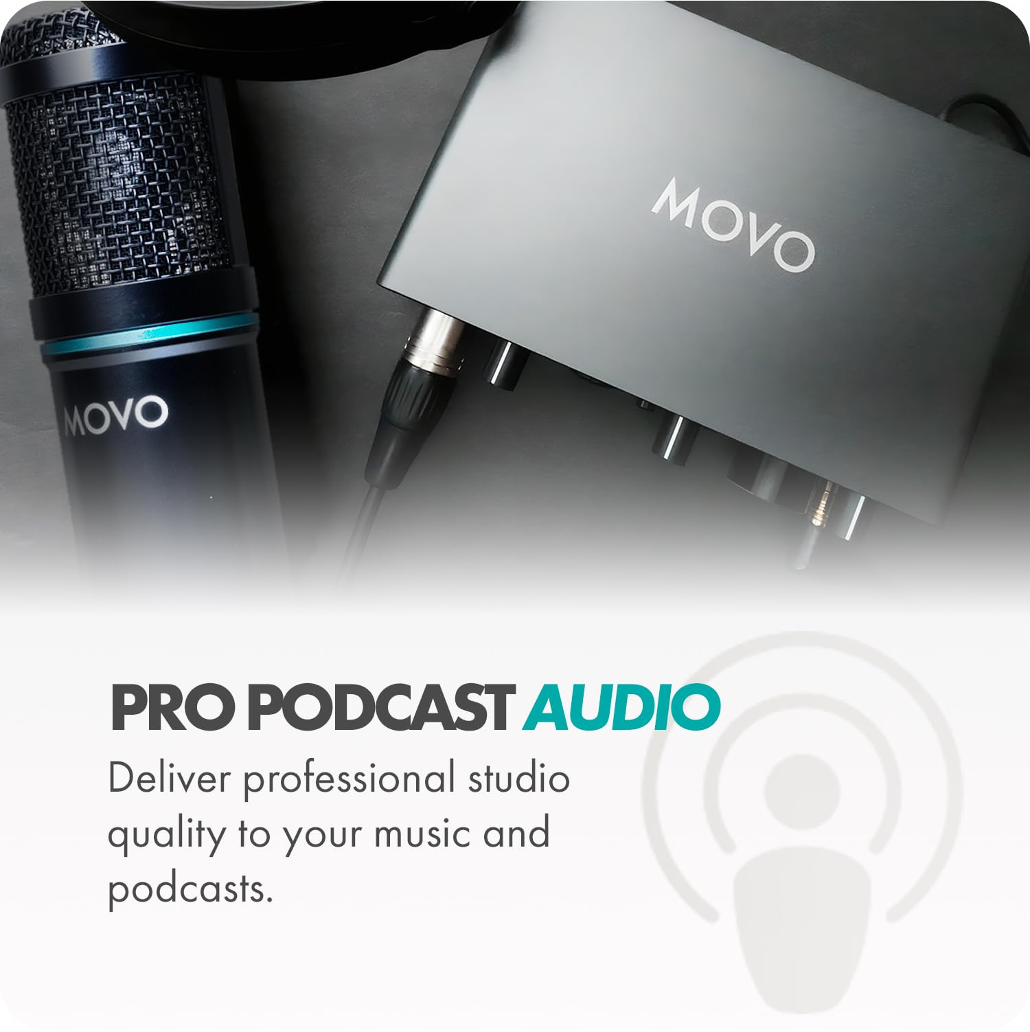 Movo PodKit2AH Podcast Equipment Bundle for 2
