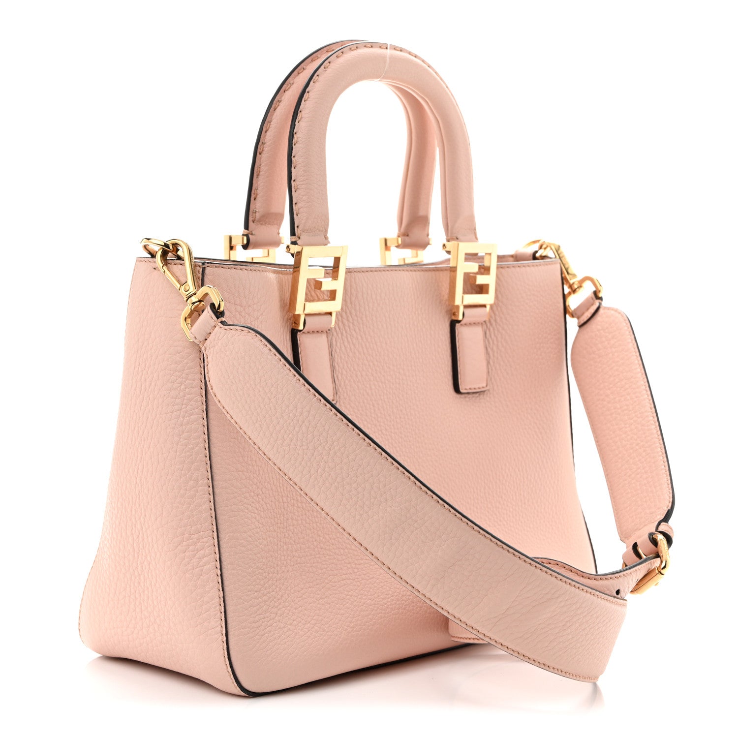 Cuoio Romano Selleria Small FF Tote Cipria
