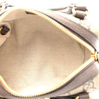 GG Supreme Monogram Textured Dollar Calfskin Web Super Mini Ophidia Top Handle Bowler Bag Beige Ebony New Acero