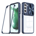 Full Protection With Mobile Phone Protective Film Slide Camera Lens Phone Case For Samsung Galaxy S 22 In Navy