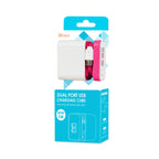 Reiko 2 Amp Dual Port Portable Travel Adapter Charger In Hot Pink