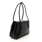 Calfskin Medium Falcon Shoulder Bag Black