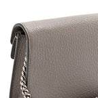 Dollar Calfskin Crystal Super Mini Dionysus Shoulder Bag Dusty Grey Black Diamond