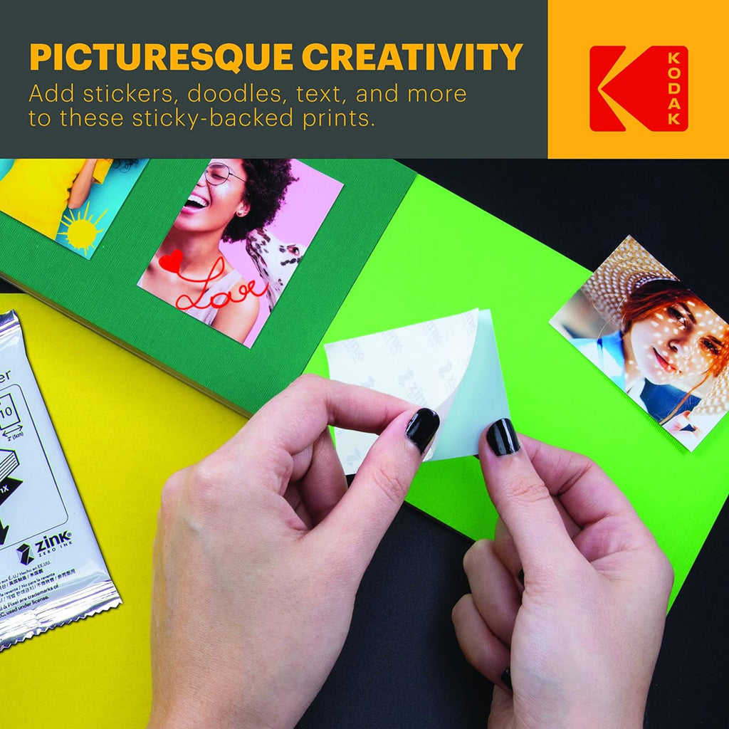 Kodak Zink Photo Paper 2x3"(50 Sheets) Compatible with PRINTOMATIC, Smile & Step Cameras & Printers