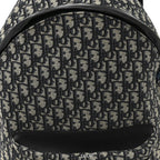 Oblique Calfskin Rider Backpack Beige Black