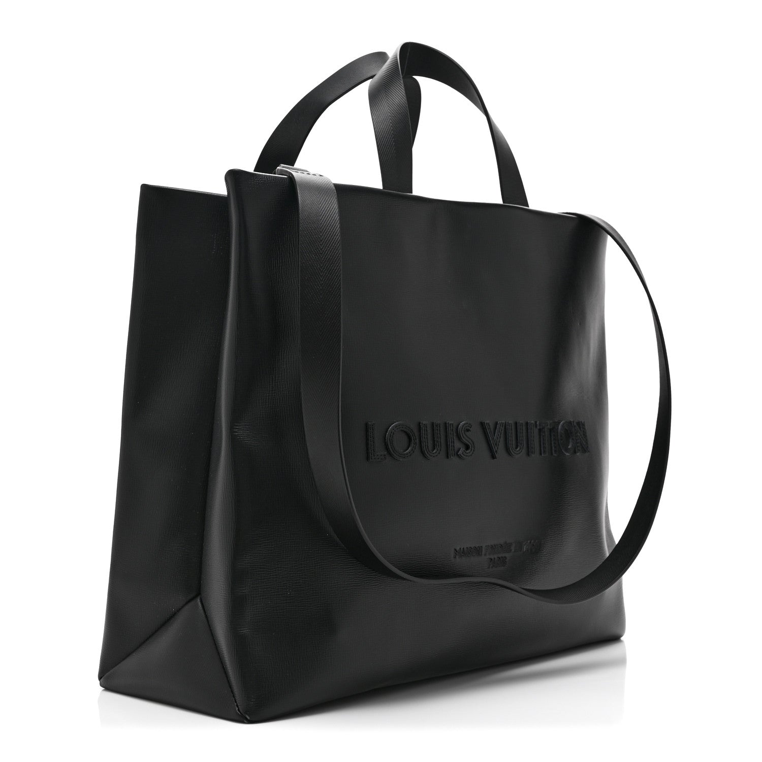 Calfskin Shopper Tote MM Black