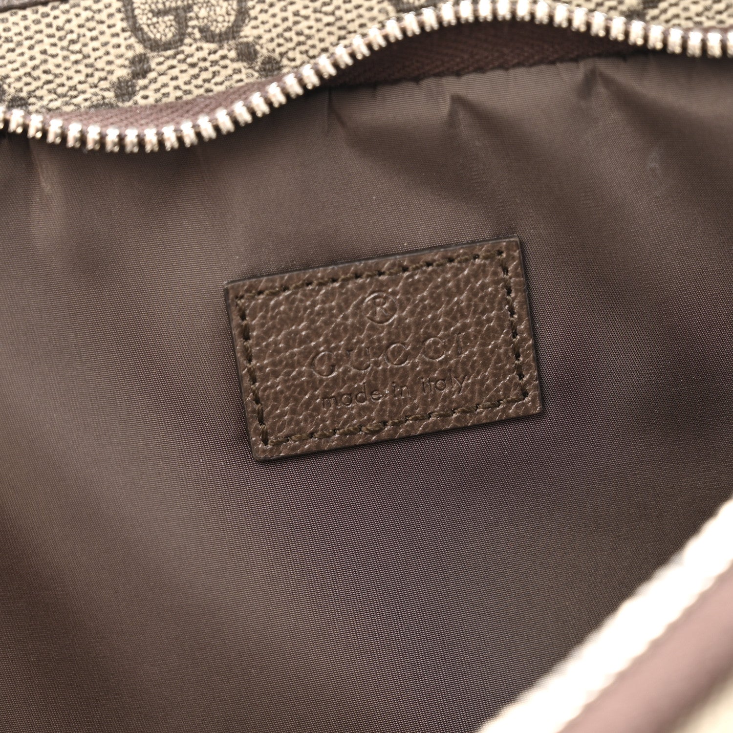 Soft GG Supreme Monogram Textured Dollar Calfskin Web Ophidia Pouch Pocket Belt Bag 85/34 Beige Ebony New Acero Black