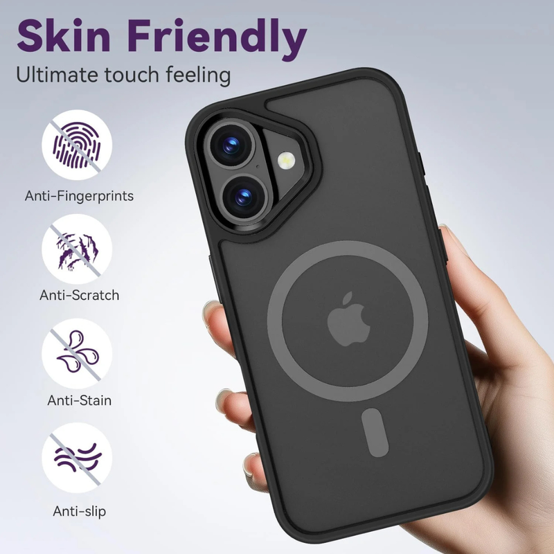 Entronix Bundle Compatible with iPhone 17 - [Magnetic] Translucent Matte Case & 1 Clear Screen Protector