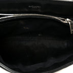 Calfskin Y Quilted Monogram Medium Loulou Chain Satchel Black