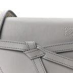 Calfskin Jacquard Mini Gate Crossbody Bag Onyx Blue