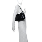 Spazzolato Cleo Adjustable Strap Shoulder Bag  Black