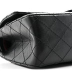 Aged Calfskin Quilted 2.55 Reissue 225 Flap Black