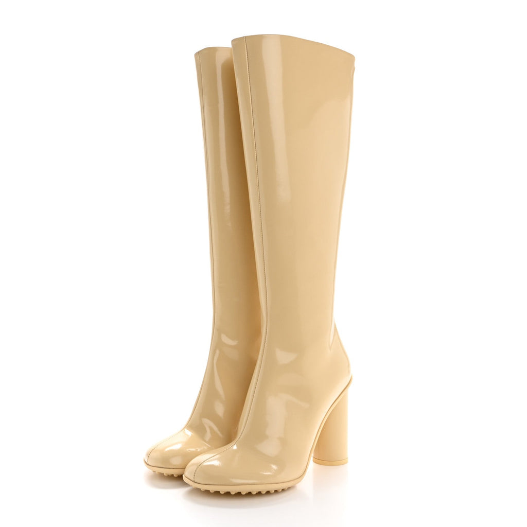 Patent Lambskin Atomic Boots 39 Rubber
