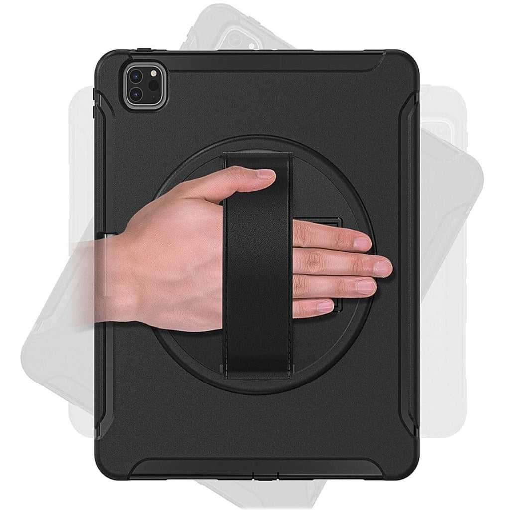 SAHARA - Raider Series Heavy Duty Hand Strap Case for Apple iPad Air 11'' M3/M2 and iPad Air 10.9'' (4th and 5th Gen) - Black