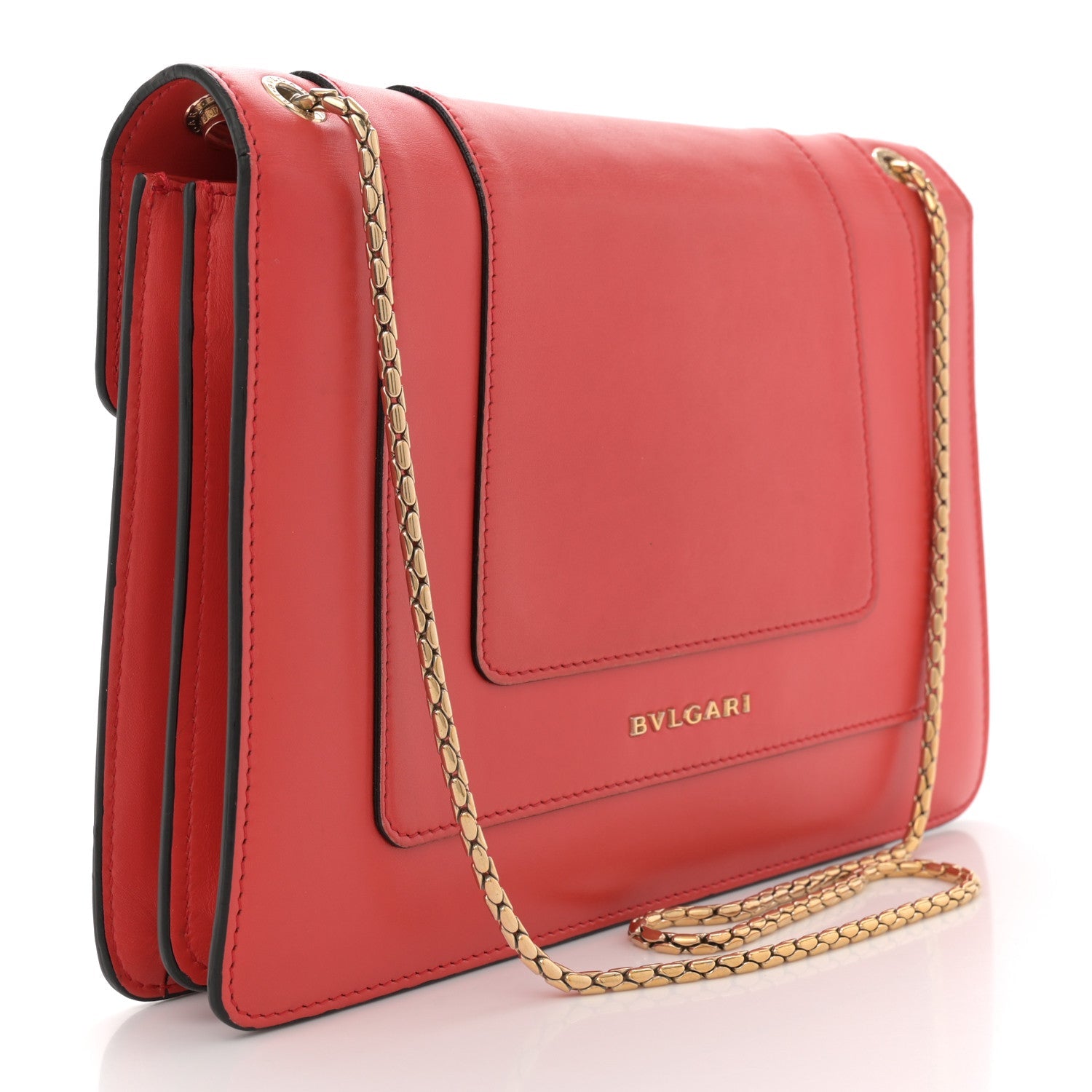 Calfskin Serpenti Forever Shoulder Bag Red